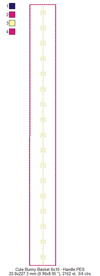 Cute Easter Basket  - ITH Project - Machine Embroidery Design