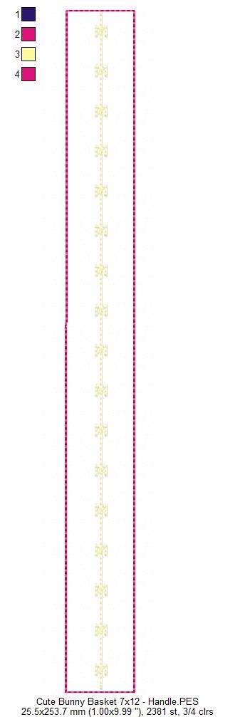 Cute Easter Basket  - ITH Project - Machine Embroidery Design