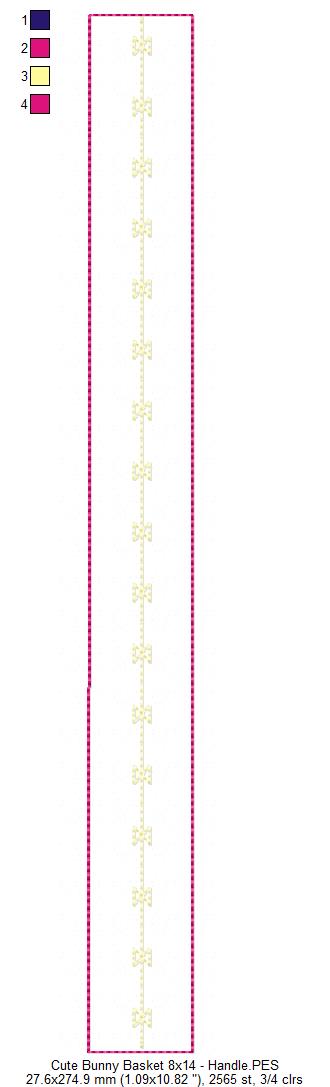 Cute Easter Basket  - ITH Project - Machine Embroidery Design