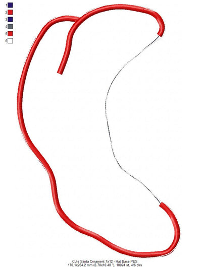 Cute Santa Ornament - ITH Project - Machine Embroidery Design