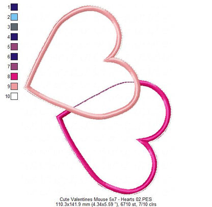 Valentine´s Mouse Ornament - ITH Project - Machine Embroidery Design