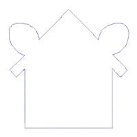 Cute Bee House Ornament - ITH Project - Machine Embroidery Design