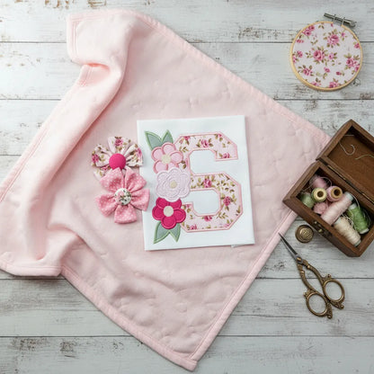 S is for Spring Flowers – Applique – Machine Embroidery Design