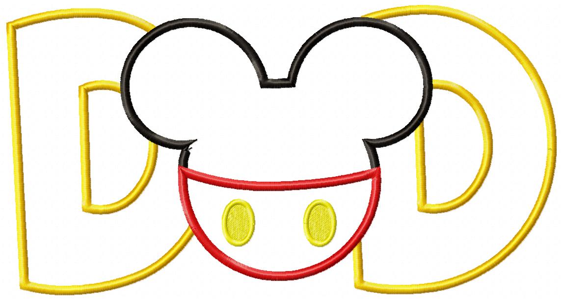 Mouse Ears Boy Dad - Applique Embroidery
