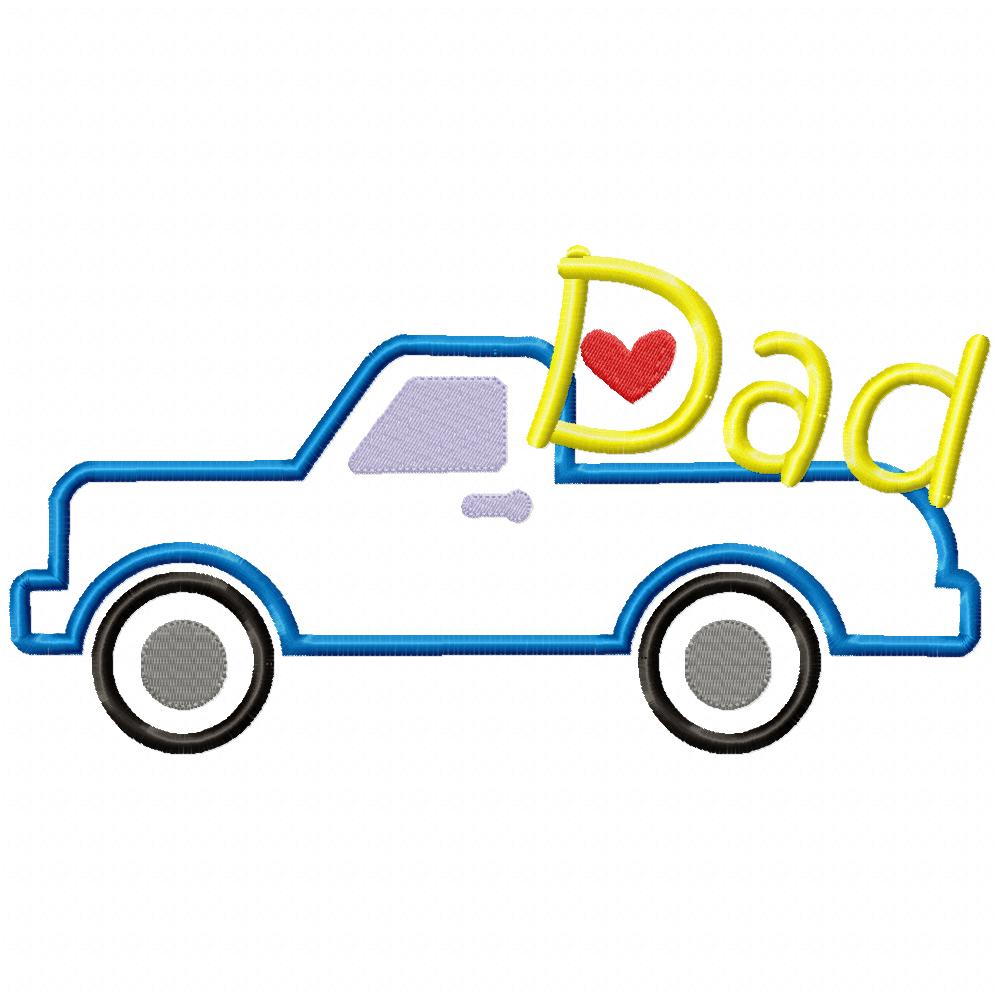 Dad Trucks Bundle - Appliqué - Machine Embroidery Design
