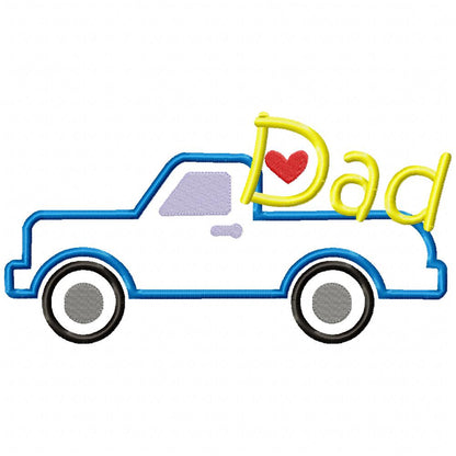 Dad Trucks Bundle - Appliqué - Machine Embroidery Design