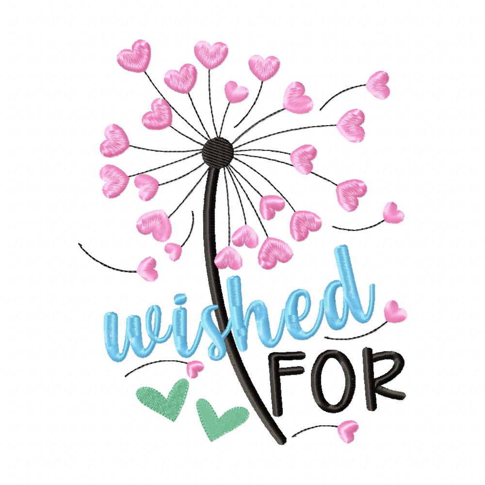 Dandelion Wished For - Fill Stitch - Machine Embroidery Design