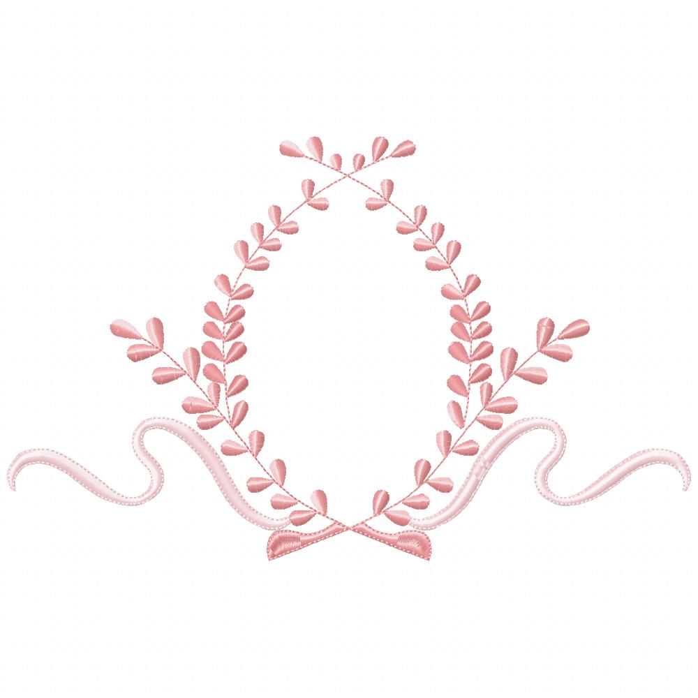 Laurel Delicate Frame - Fill Stitch