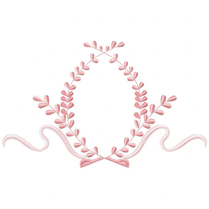 Laurel Delicate Frame - Fill Stitch