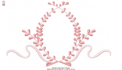 Laurel Delicate Frame - Fill Stitch