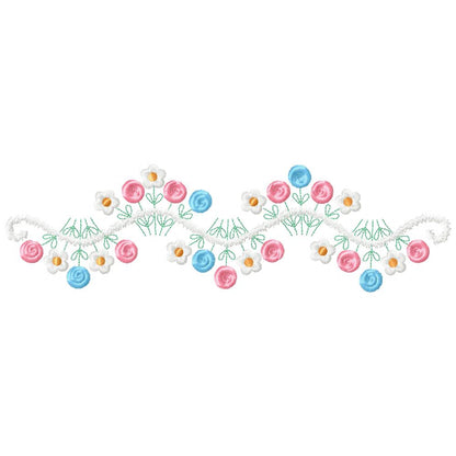Delicate Flowers Branch - Fill Stitch