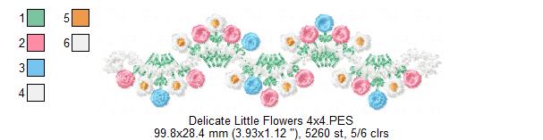 Delicate Flowers Branch - Fill Stitch