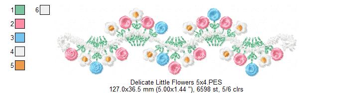 Delicate Flowers Branch - Fill Stitch