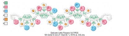 Delicate Flowers Branch - Fill Stitch