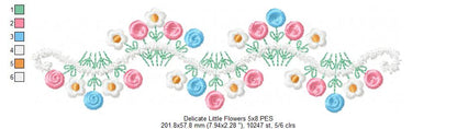Delicate Flowers Branch - Fill Stitch
