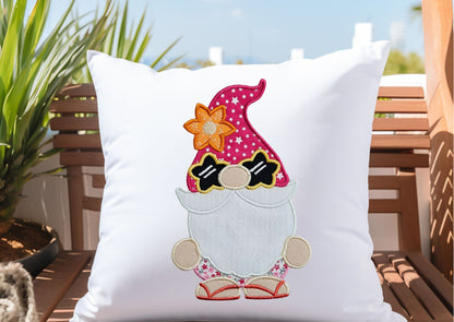 Summer Gnome with Sunglasses - Applique - Set of 2 Designs - Machine Embroidery Design