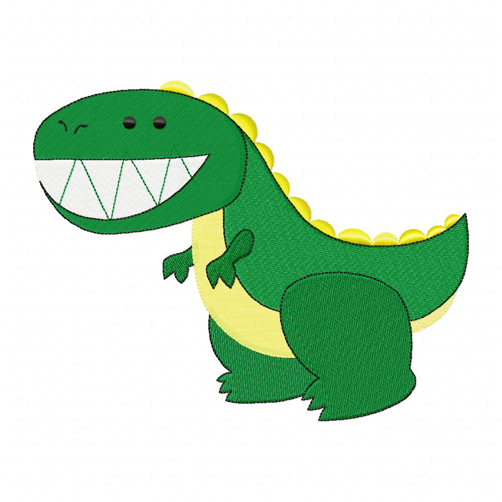 Dinosaur - Fill Stitch - Machine Embroidery Design