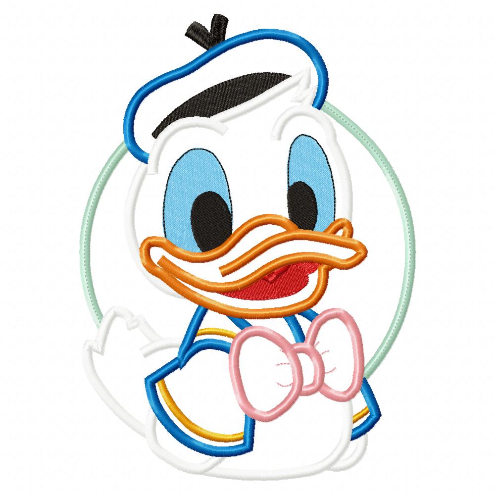 Donald Duck - Applique - Machine Embroidery Design