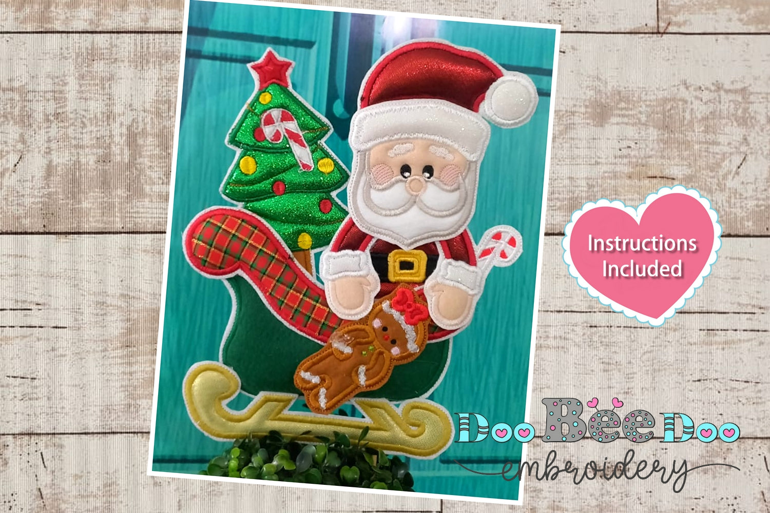 Embroidery Design Rocker Santa Santa Sleigh Embroidery Designs