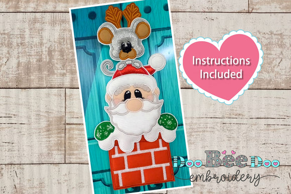 Santa Claus with the mouse on his head - ITH Project - Machine Embroidery Designs