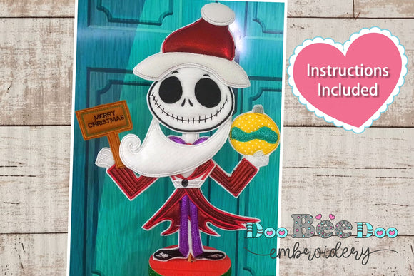 Jack Skellington as Santa Claus - ITH Project -  Machine Embroidery Project