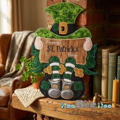 Leprechau in a Bucket of Gold - ITH Project - Machine Embroidery Design