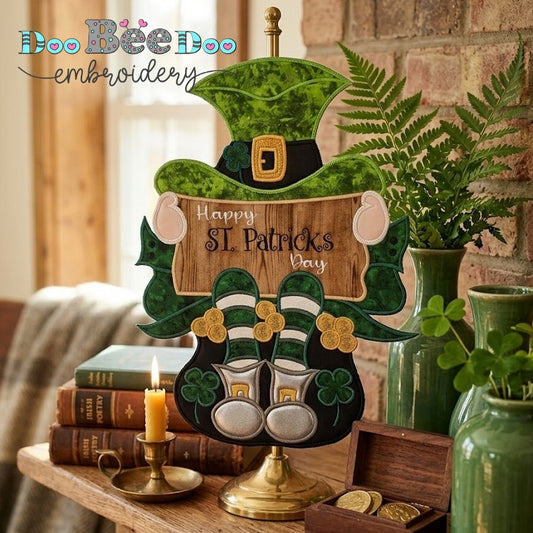 Leprechau in a Bucket of Gold - ITH Project - Machine Embroidery Design