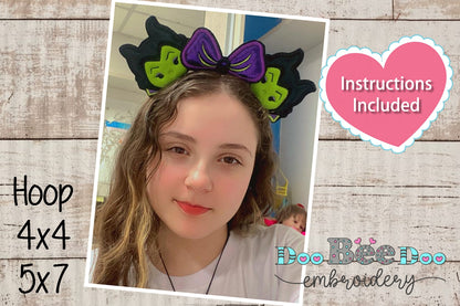 Maleficent Ears headband - ITH Project - Machine Embroidery Design