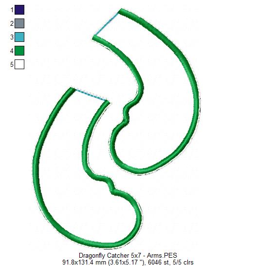 Dragonfly Catcher Ornament - ITH Project - Machine Embroidery Design