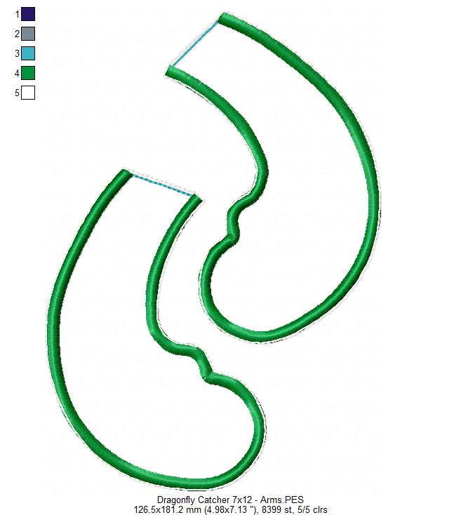 Dragonfly Catcher Ornament - ITH Project - Machine Embroidery Design