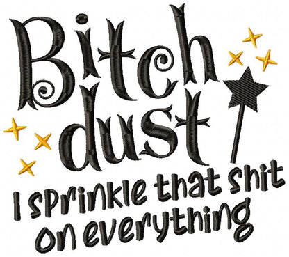 Funny Sparkle Saying - Satin Stitch - Machine Embroidery Design