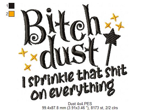 Funny Sparkle Saying - Satin Stitch - Machine Embroidery Design