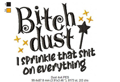 Funny Sparkle Saying - Satin Stitch - Machine Embroidery Design