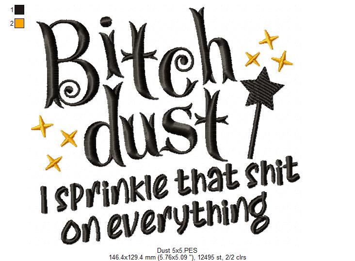 Funny Sparkle Saying - Satin Stitch - Machine Embroidery Design