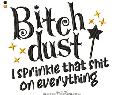 Funny Sparkle Saying - Satin Stitch - Machine Embroidery Design