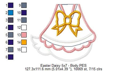 Daisy Easter - ITH Project - Machine Embroidery Design