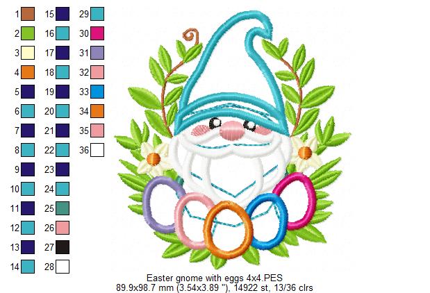 Easter Gnome - Applique