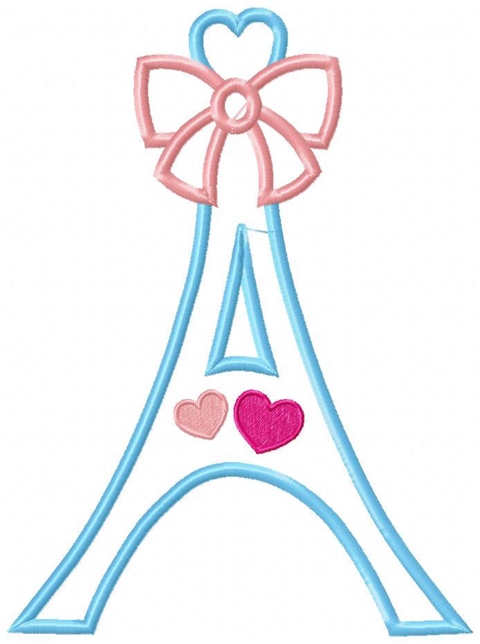 Paris Birthday Numbers Collection – Appliqué – Machine Embroidery Design