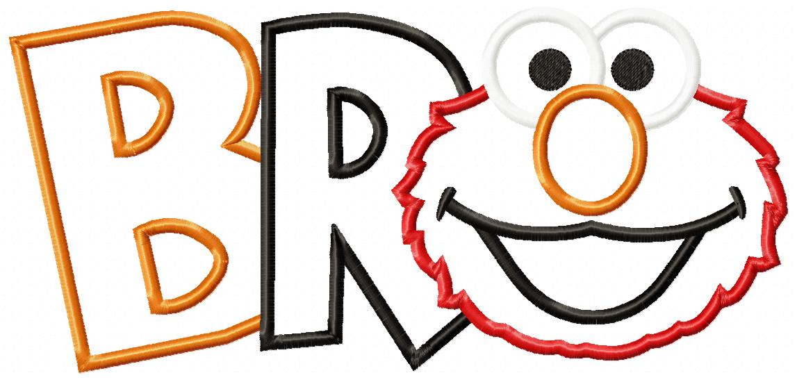 Little Red Monster Bro - Applique Machine Embroidery Design