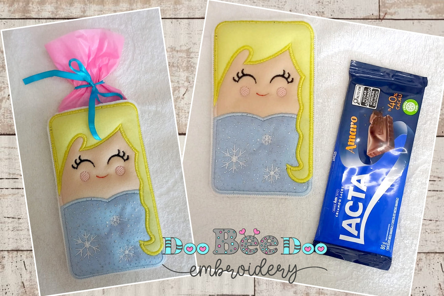 Elsa Princess  Frozen Candy Holder - ITH Project - Machine Embroidery Design