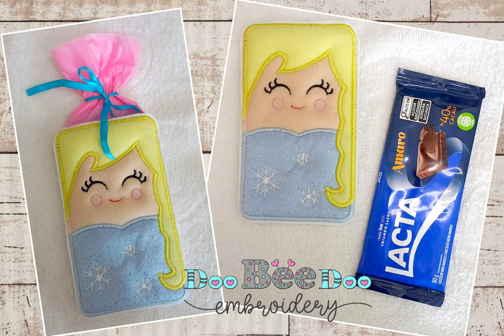 Elsa Princess  Frozen Candy Holder - ITH Project - Machine Embroidery Design