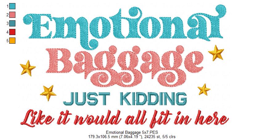 Emotional Baggage - Fill Stitch