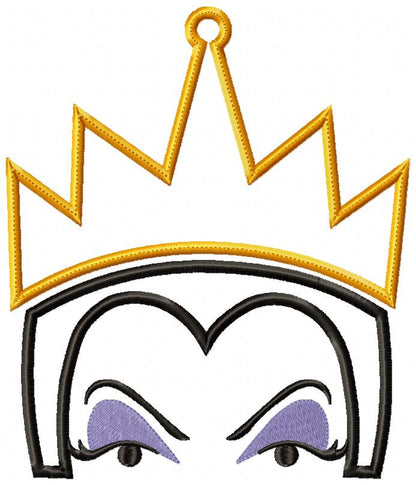 The Evil Queen Face - Applique Machine Embroidery Design
