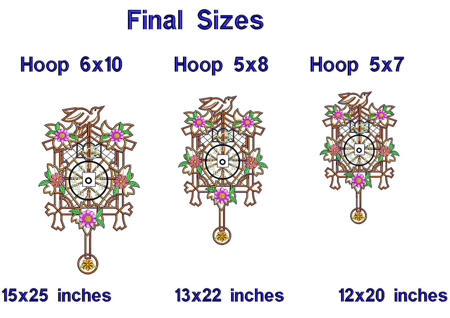 Cuckoo Clock - ITH Project - Machine Embroidery Design