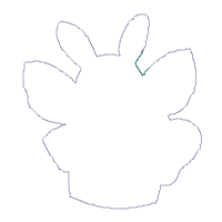 Pixie Bunny Ornament - ITH Project - Machine Embroidery Design