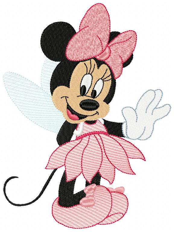 Fairy Mouse Girl - Fill Stitch Embroidery