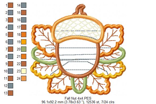 Fall Nut  - Applique