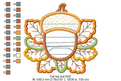 Fall Nut  - Applique