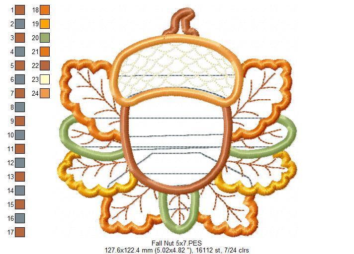 Fall Nut  - Applique
