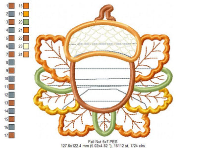 Fall Nut  - Applique